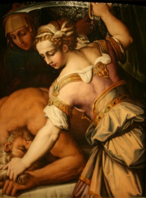oil painting of Judith and Holofernes