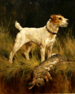 Terrier and Hare painting
