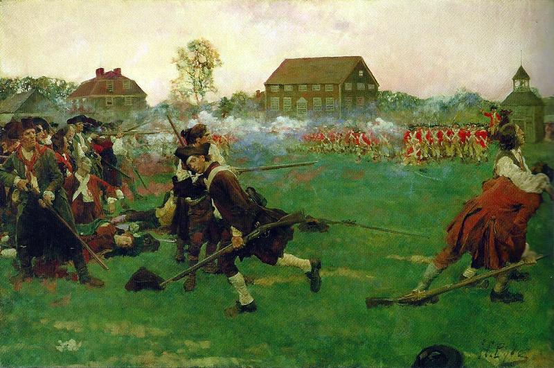 The Fight on Lexington Common, April 19, 1775 by Howard Pyle, 1897