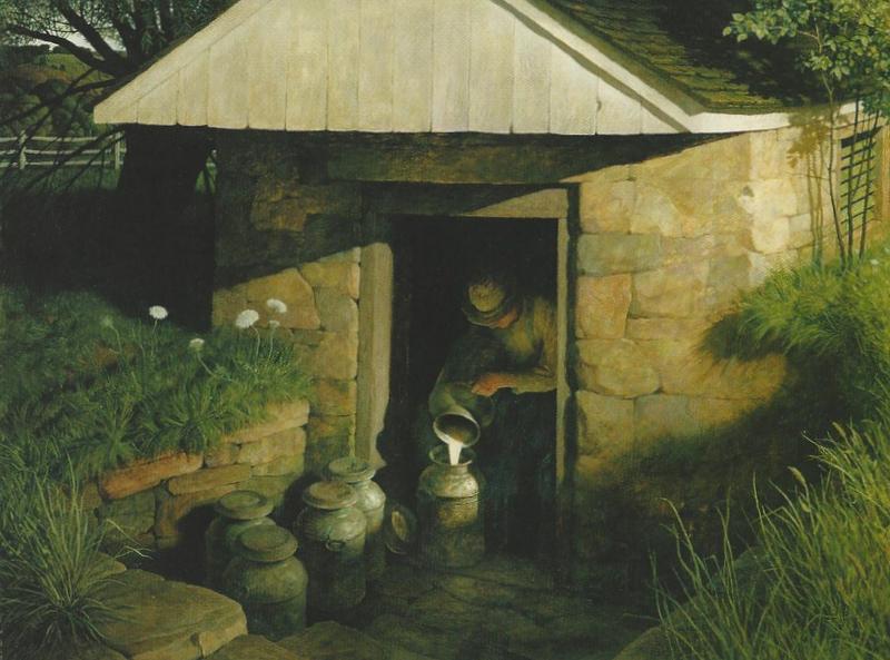 The Springhouse by N C Wyeth, 1944