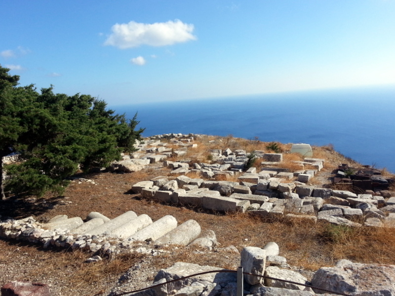 Thera, built on a Hill above the Sea