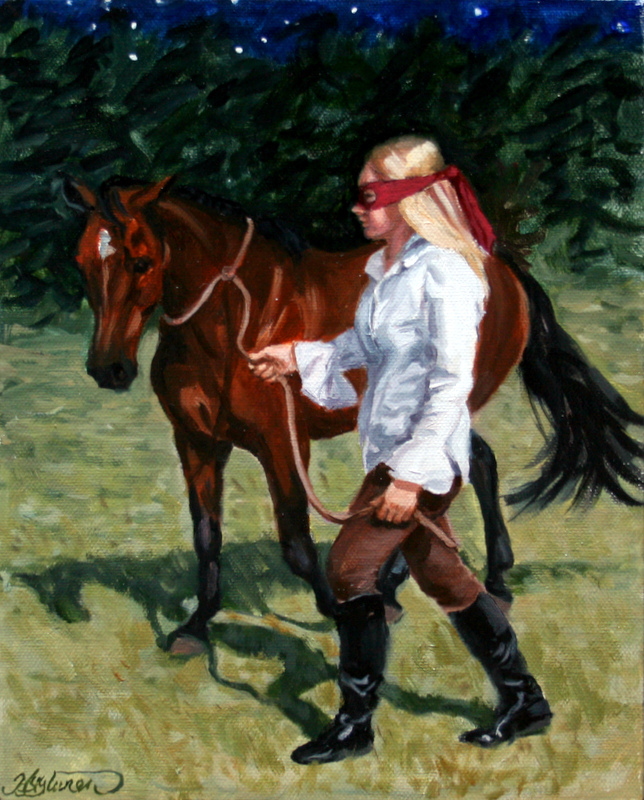 The Horse Thief, 8x10, Oil on Canvas, $325